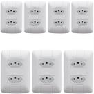 Kit 7 Conjunto 2 Tomadas 2P+T 4x2 10A 250V Tramontina Aria