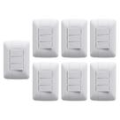 Kit 7 conjuntor interruptor paralelo 3 teclas 6a 250v tramontina aria branco com placa