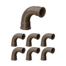 Kit 7 Curvas Longas PVC Marrom Soldável 50mm 90º - Tigre Kit 7 Curvas Longas PVC Marrom Soldável 50mm 90º - Tigre