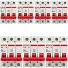 Kit 7 Disjuntor 4A SD63 3P Curva C 3KA SDD63C04 Steck Kit 7 Disjuntor 4A SD63 3P Curva C 3KA SDD63C04 Steck