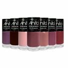 Kit 7 Esmalte Anita Coleção Férias de Inverno 10ml Alta Cobertura