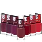 Kit 7 Esmaltes Linha Completa 7 Maravilhas tons de Vermelho Cora