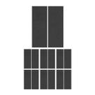 Kit 7 Feltro Adesivo Retangular 127x51mm Preto Com 2 Unid
