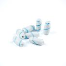 Kit 7 Firmas Azeitona 35x15mm Branca e Azul Cl Murano Guias