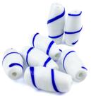 Kit 7 Firmas Azeitona 35x15mm Branca e Azul Es Murano Guias