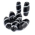 Kit 7 Firmas Azeitona 35x15mm Preto e Branco Murano Guias