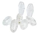 Kit 7 Firmas Azeitona 35x15mm Transparente Murano Guias