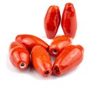 Kit 7 Firmas Azeitona 35x15mm Vermelho Murano Guias