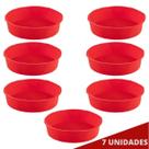 Kit 7 Formas Silicone 24cm Redonda Sortida Bolo Sobremesa