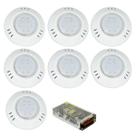 Kit 7 Hiper Led 9W Branco Abs Piscina e Fonte 10A
