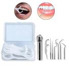 Kit 7 Instrumentos Inox Remove Tártaro 50 Fio Dental Cabo Dentista Odonto Saude Bucal Hálito Limpeza Dentes Higiene Bucal Kit 7 Instrumentos Inox Remove Tártaro 50 Fio Dental Cabo Dentista Odonto Saude Bucal Hálito Limpeza Dentes Higiene Bucal