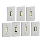 Kit 7 Interruptor Simples Vertical 10a 250v 4x2 Cinza Silentoque