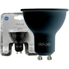 Kit 7 Lampada Led Dicroica MR16 GU10 Preto 4,8W Branco Frio 6500K