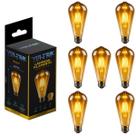 Kit 7 Lâmpada Led Volter Filamento Retro St64 4w E27 2200k Kit 7 Lâmpada Led Volter Filamento Retro St64 4w E27 2200k