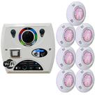 Kit 7 LED Piscina RGB Colorido SMD 5W + Central Wifi Sodramar