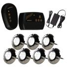 Kit 7 LED RGB 9W Inox + Comando Iluminação Piscina Luxpool