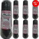 Kit 7 Linhas Princesinha Moda Fina Cor Preto 500 Metros Incomfio Tranças de Cabelo e Artesanato