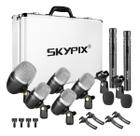 Kit 7 Microfones Para Bateria E Percussão Com Maleta, Cachimbo, Grampos E Adaptadores Kit 7 Microfones Para Bateria E Percussão Com Maleta, Cachimbo, Grampos E Adaptadores