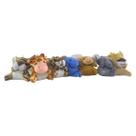 Kit 7 Mini Chaveiros de Pelúcia Safari 6cm Lembracinha Chave
