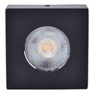 Kit 7 Mini Spot Plafon Sobrepor Quadrado 5w Preto 3000k(Preto,110V/220V)