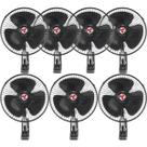 Kit 7 Mini Ventilador Veicular Carro Ônibus Caminhão De 20cm