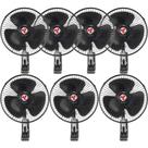 Kit 7 Mini Ventilador Veicular Carro Ônibus Caminhão De 20cm