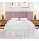 Kit 7 Módulo Cabeceira Estofada Para Cama Casal Box 45x20cm Rosa