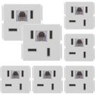 Kit 7 Modulo Tomada Para Telefone Branco Rj11 Tramontina