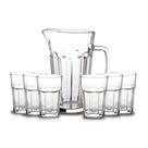 Kit 7 Peças Jarra 1,2L e 6 Copos 400ml Estilo Americano Kit 7 Peças Jarra 1,2L e 6 Copos 400ml Estilo Americano