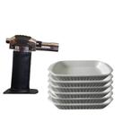 Kit 7 Peças Maçarico e 6 Ramekins Para Creme Brulee e Sobremesas