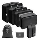 Kit 7 Peças Organizadores De Mala Necessaire Viagem Preta
