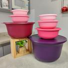 Kit 7 Peças Tupperware Aloha Rosa e Roxo - Armazenamento
