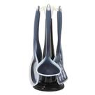 Kit 7 Peças Utensílios de Cozinha Silicone Antiaderente Espátula Concha Colheres Resistente ao Calor Cor:Preto