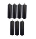 Kit 7 Pés Cama Box Ou Baú Casal Ortobom 13cm Tubo Preto forte