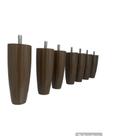 Kit 7 pés Conico Para Cama Marrom 12 Cm Reforçado