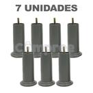 Kit 7 Pés de 12cm Para Sofá Móveis Cama Box C/ Rosca Soberba