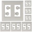 Kit 7 Placa 2 Postos Para Moveis Branco Aria Tramontina