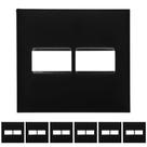 Kit 7 Placa 4x4 2 Módulos Preta 618511PT Legrand PialPlus+