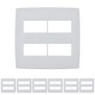Kit 7 Placa 4x4 4 Módulo Distanciados PialPlus Branco