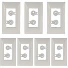 Kit 7 Placa Aria 1 Posto Branco Tramontina Design Moderno
