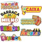 Kit 7 Placa De Bebida Comida Para Festa Julina Junina Arráia