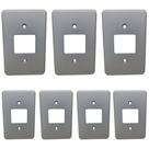 Kit 7 Placa Espelho 4x2 Silentoque 8502 Cinza 2 Postos Kit 7 Placa Espelho 4x2 Silentoque 8502 Cinza 2 Postos