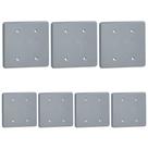 Kit 7 Placa / Espelho 4X4 Cega Silentoque Pial Cor Cinza Kit 7 Placa / Espelho 4X4 Cega Silentoque Pial Cor Cinza