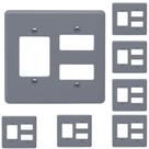 Kit 7 Placas 4x4 5 Módulos Cinza Separados Silentoque 8532