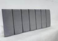 Kit 7 Placas Cabeceira de Cama Tamanho Casal Padrão Cinza Claro