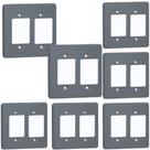 Kit 7 Placas Cinza 4x4 Para 6 Interruptores Pial 8533 Kit 7 Placas Cinza 4x4 Para 6 Interruptores Pial 8533