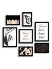Kit 7 Placas Quadros Decorativos Deus é bom tempo Todo Fé Abstrato