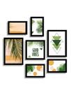 Kit 7 Placas Quadros Decorativos Good Vibes Cores Vibrantes
