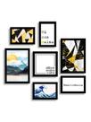 Kit 7 Placas Quadros Decorativos Sala Quarto Resiliência Calma Alma