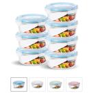 KIT 7 Potes de Vidro Redondo com Tampa Hermética 950ml